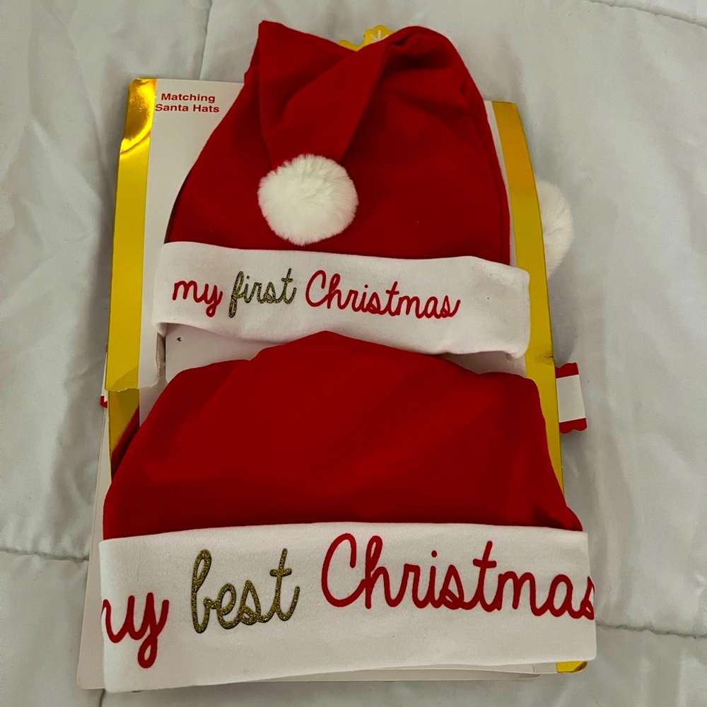 Mommy and me Christmas hats